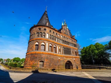 Holstentor (Holsten Gate) in Luebeck hdr