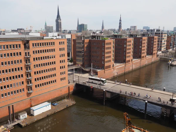 Hamburg-Skyline-Blick — Stockfoto