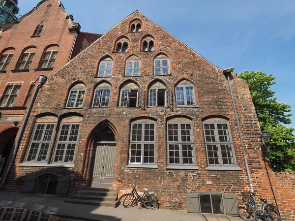 Uitzicht op de stad van Luebeck — Stockfoto