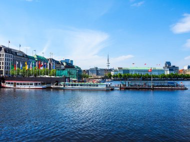 Hamburg 'da Binnenalster (Inner Alster Gölü)