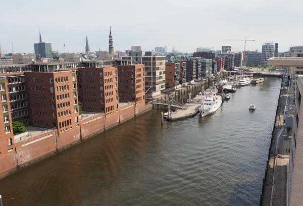 Vista del horizonte de Hamburgo — Foto de Stock