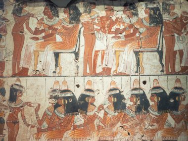 Aegyptian fresk Londra'da British Museum'da