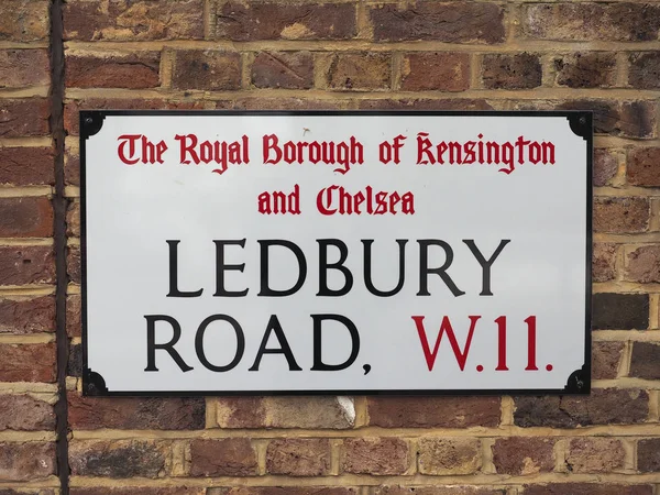 Ledbury Road sign in London — Stock Photo, Image