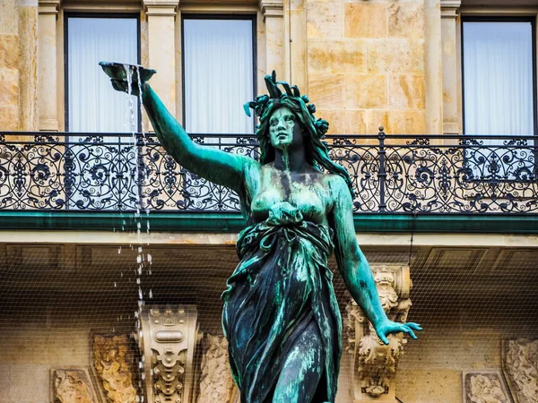 Hygieia Fountain in Hamburg hdr — Stock Photo, Image