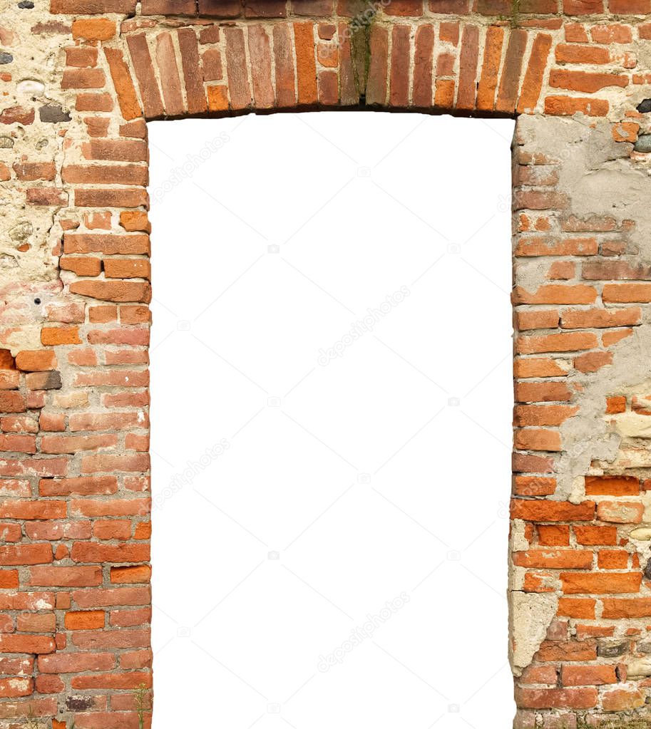 old door with empty blank gate