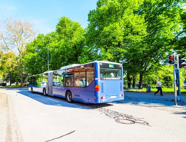 Autobus w Hamburgu hdr — Zdjęcie stockowe