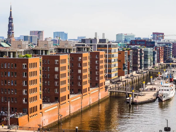 Hamburg skyline view hdr — Zdjęcie stockowe