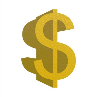 beyaz bitti izole altın usd işareti