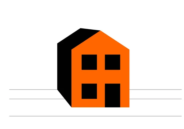 Eenvoudige abstracte huis — Stockfoto
