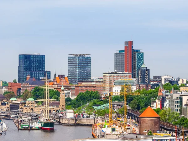 Hamburg Skyline Blick hdr — Stockfoto
