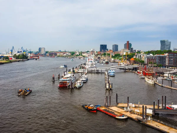 Hamburg Skyline Blick hdr — Stockfoto