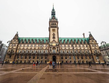 Hamburg Rathaus Belediye Binası hdr