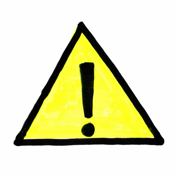 Warning safety sign isolated over white — Stock Photo, Image