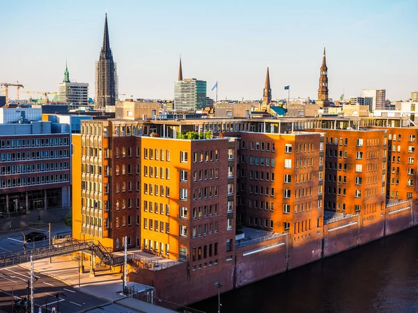 Hamburg Panorama view hdr — Stock fotografie