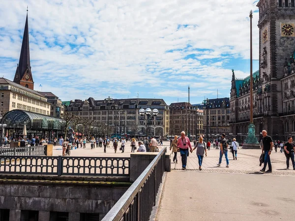 Kleine Alster en Hamburgo hdr —  Fotos de Stock