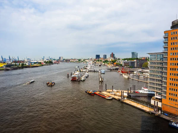 Hamburg Panorama view hdr — Stock fotografie
