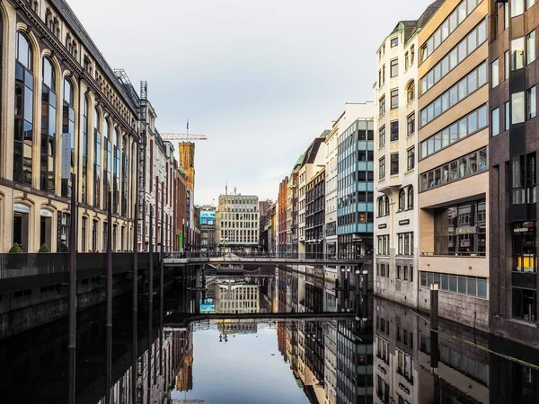 Bleichenfleet kanal Hamburg HDR — Stok fotoğraf