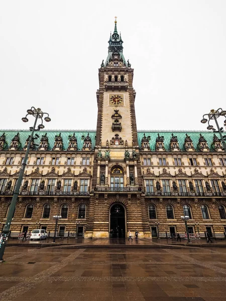 Hamburg Rathaus city hall hdr — Stock Photo, Image
