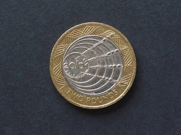 2 pounds coin, United Kingdom — Stock Photo, Image