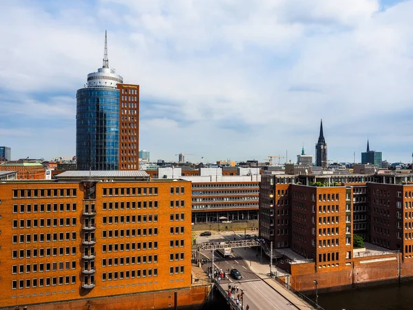 Vista del horizonte de Hamburgo hdr — Foto de Stock