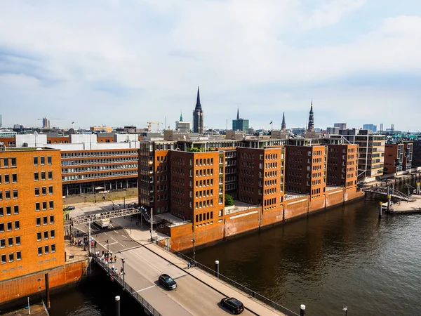 Hamburg manzarası görünümü hdr — Stok fotoğraf