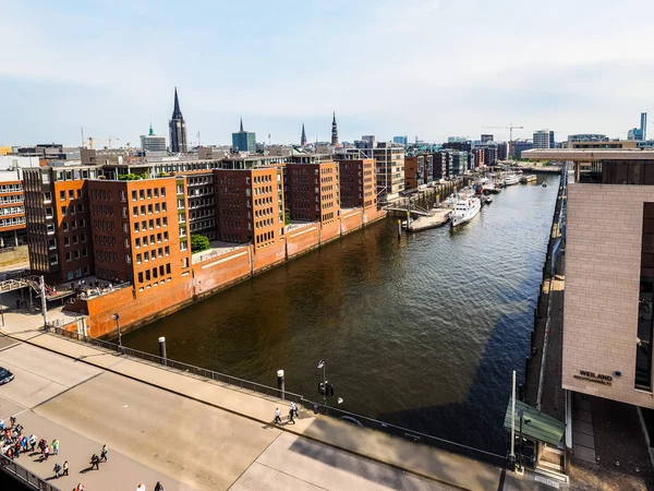 Hamburg Panorama view hdr — Stock fotografie