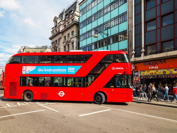 Londra (Hdr kırmızı otobüs) — Stok fotoğraf