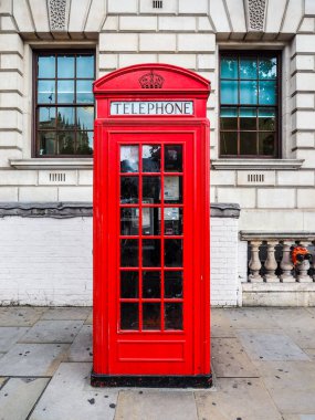 Kırmızı telefon kulübesi Londra (Hdr)