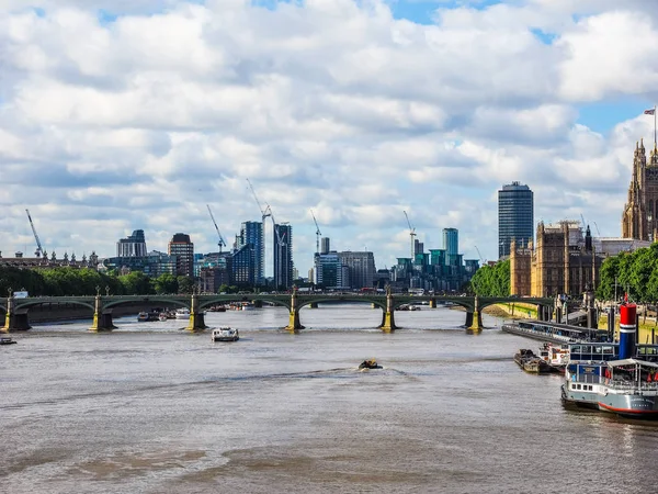 Ποταμό Τάμεση στο Λονδίνο (Hdr) — Φωτογραφία Αρχείου