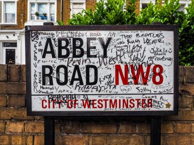 Abbey Road işareti Londra (Hdr)
