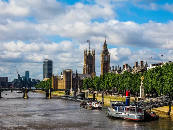 Здания парламента Лондона (HDR) ) — стоковое фото