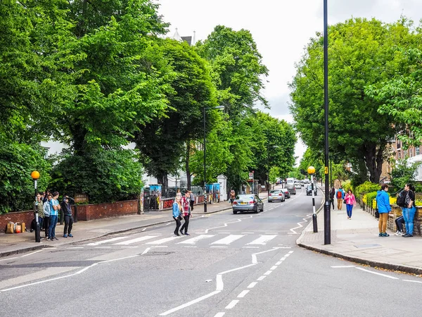 Abbey road crossing in london (hdr)) — Stockfoto