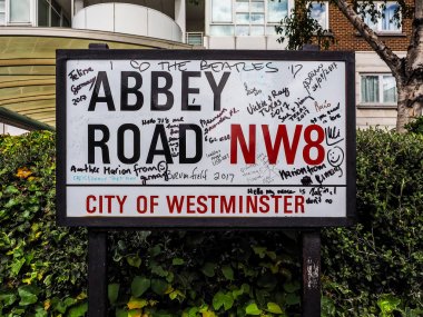 Abbey Road işareti Londra (Hdr)
