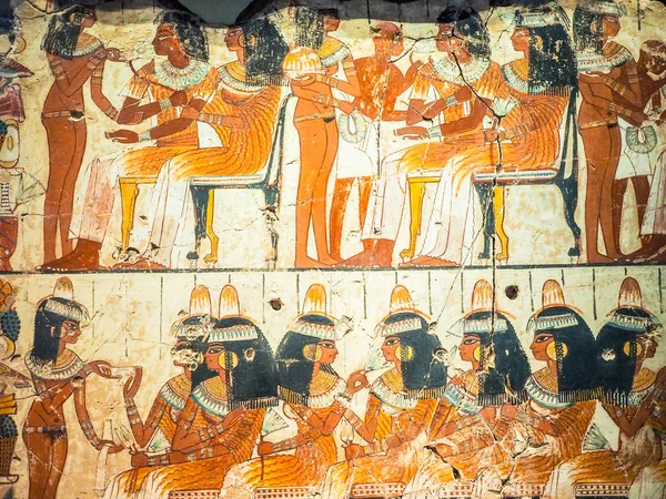 Aegyptian fresk (hdr Londra'da British Museum'da) — Stok fotoğraf