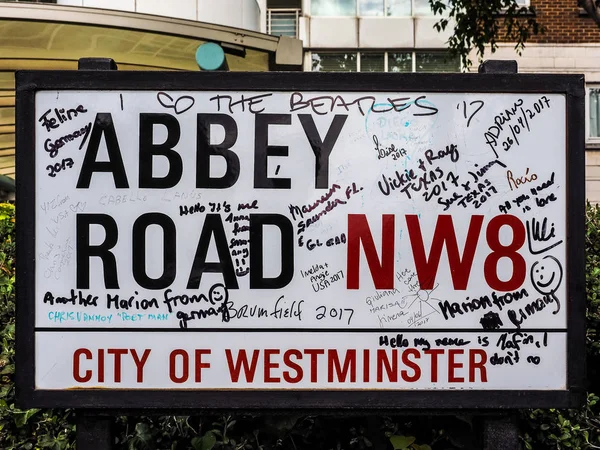 Знак Abbey Road в Лондоне ) — стоковое фото