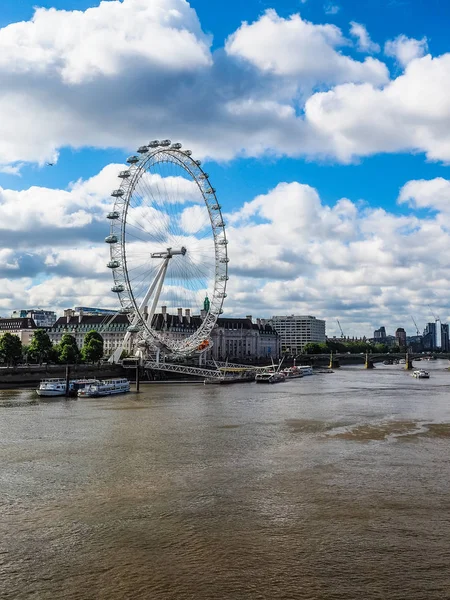London Eye (hdr Londra'da) — Stok fotoğraf