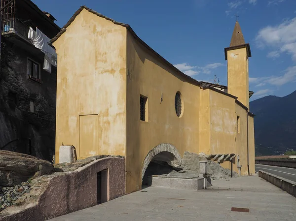 Cappella di Sant'Orso nel villaggio di Donnas — Foto Stock