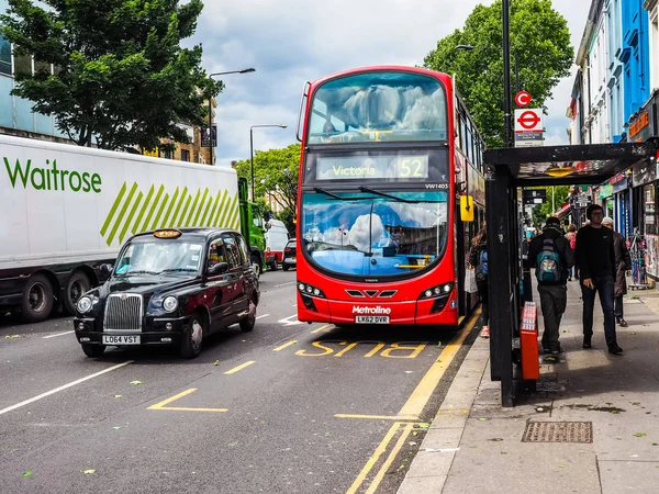 Autobús rojo en Londres (HDR ) — Foto de Stock