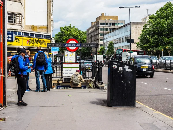 Estación de metro Notting Hill Gate en Londres (hdr ) — Foto de Stock