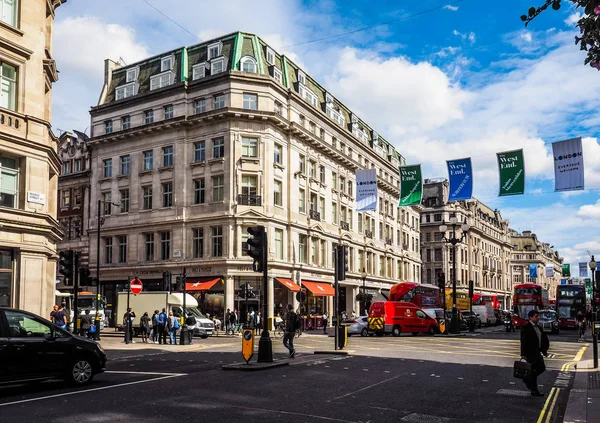 People in Regent Street in London (hdr) — Stock Photo, Image