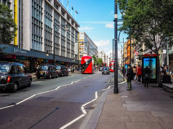 Oxford Street Londra (hdr insanlarda) — Stok fotoğraf