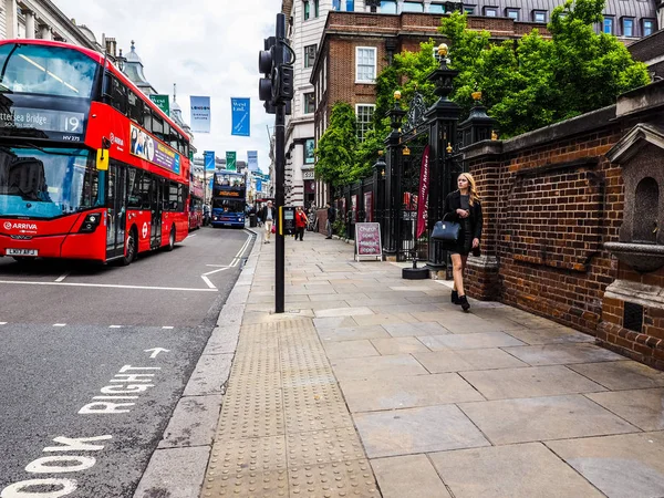 Londra (Hdr kırmızı otobüs) — Stok fotoğraf