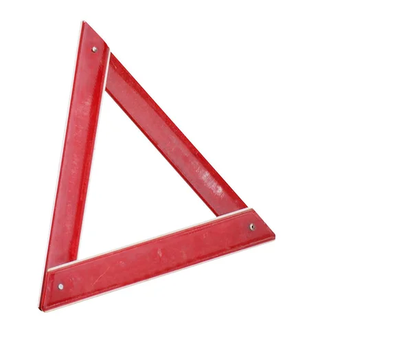 Warning triangle sign isolated over white — Stock Photo, Image