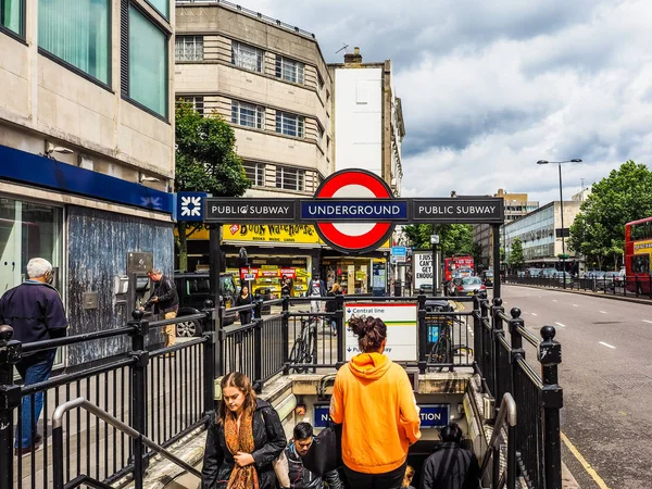 Notting Hill Gate tube station in London (hdr) — Stock Photo, Image