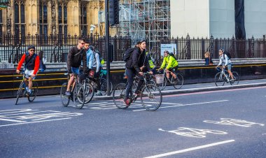 Bisikletçiler Londra (hdr)