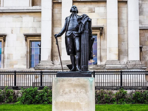 Estatua de Washington en Londres, hdr — Foto de Stock