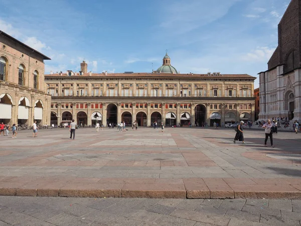 Piazza Maggiore em Bolonha — Fotografia de Stock