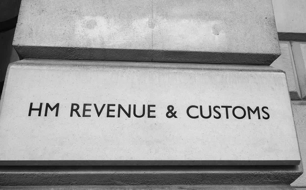 HMRC in London black and white — Stock Photo, Image