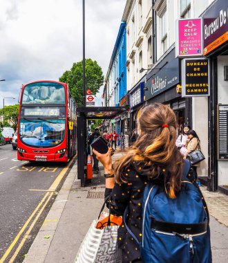 Londra'da, hdr kırmızı otobüs