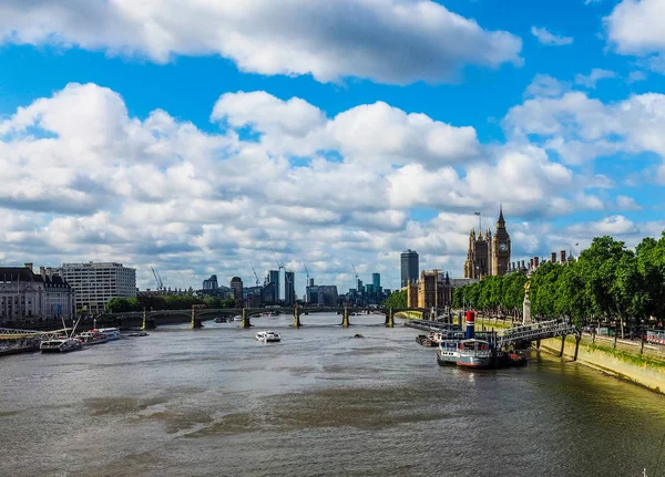 Temze Londonban, hdr — Stock Fotó